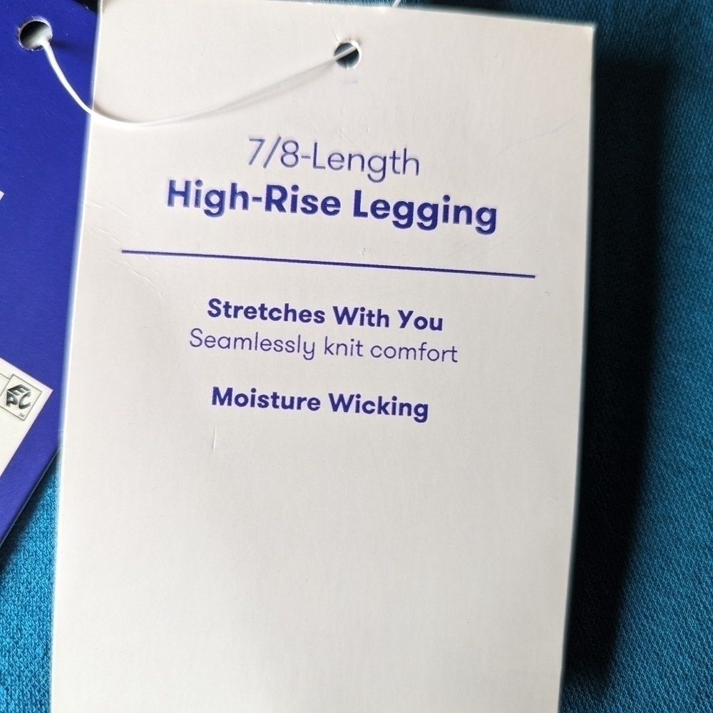 NWT Joy Lab Blue Teal High Rise 7/8 Legging XS - Picture 3 of 6